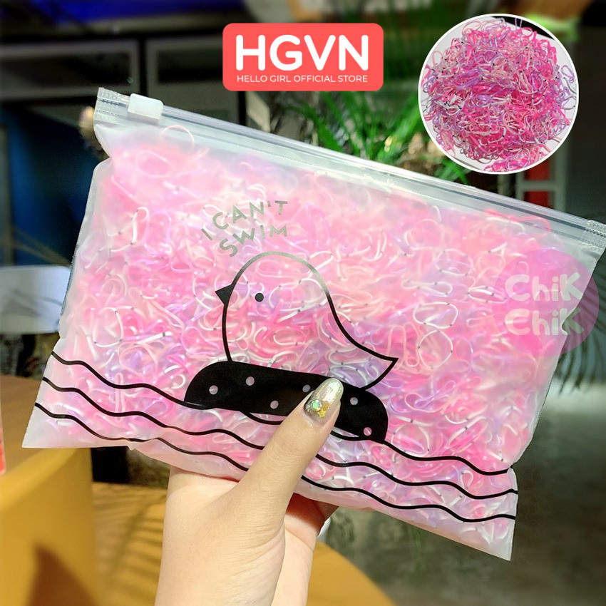 Dây buộc tóc cho bé gái túi 1000 cái