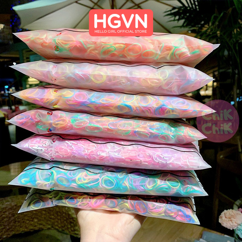 Dây buộc tóc cho bé gái túi 1000 cái