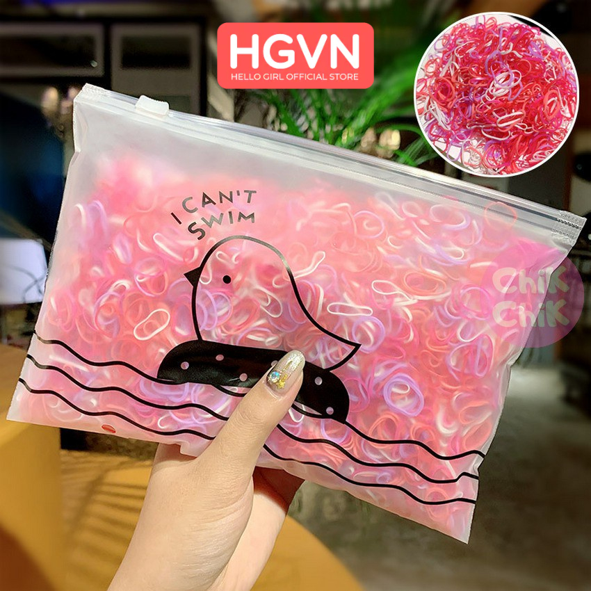 Dây buộc tóc cho bé gái túi 1000 cái