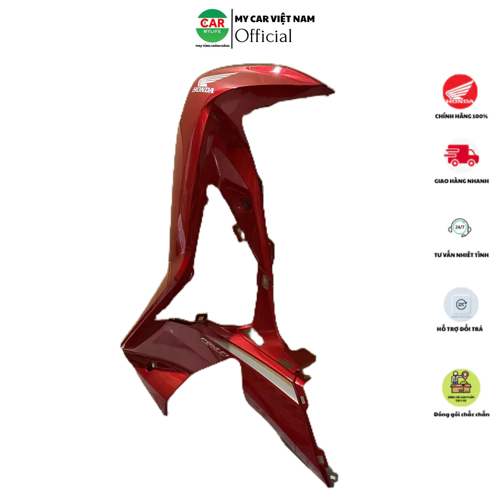 Bộ ốp yếm bên trái - bửng yếm HONDA FUTURE 125 năm 2018-2019 màu Đỏ tươi. *R340C*