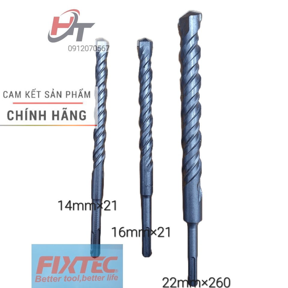 Mũi khoan bê tông FIXTEC đủ các size 210mm loại tốt hàng chính hãng