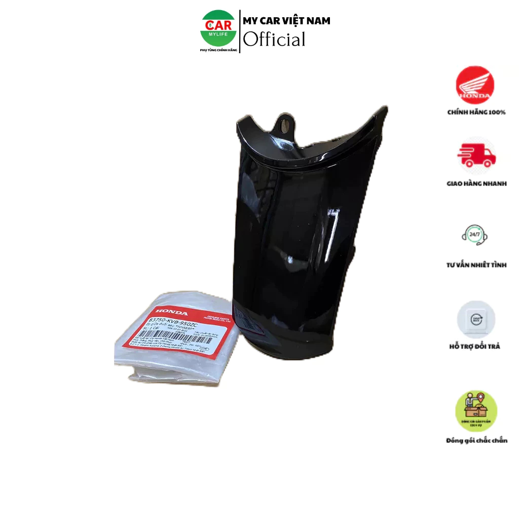 Mui rùa - ốp giữa đuôi sau HONDA CLICK 110 nưm 2006-2010-2011 màu Đen. *NHA69P*