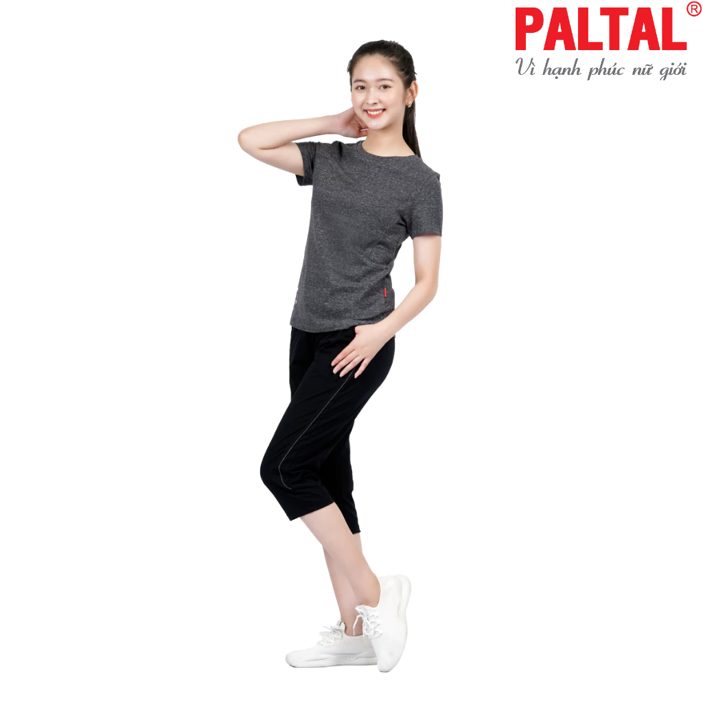 Đồ bộ mặc nhà 054p 4242 nữ kiểu quần lửng tay ngắn cotton melan