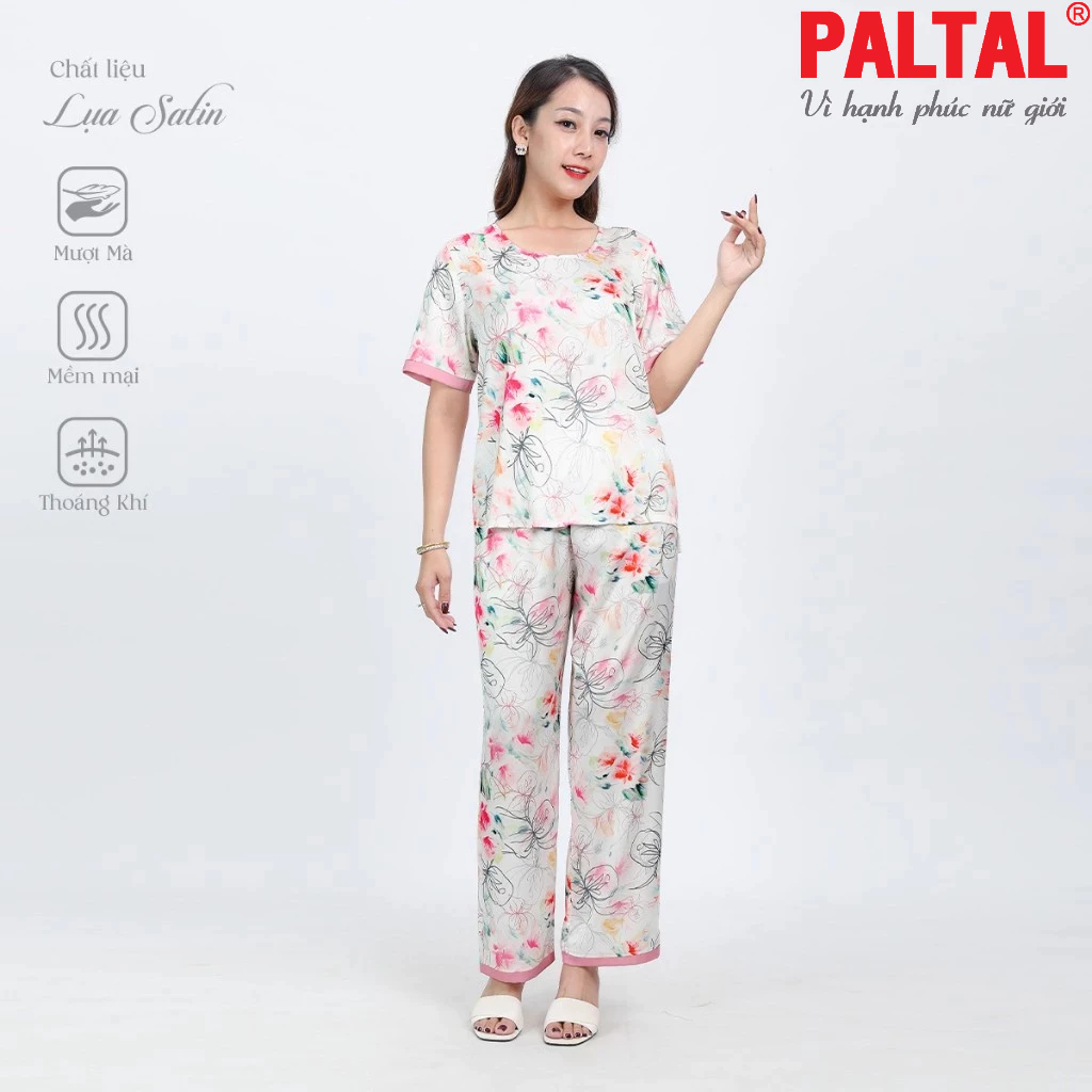 Bộ dài tay ngắn 263p 3363 lụa satin cao cấp