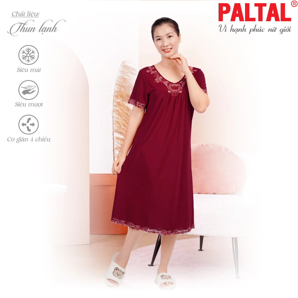 Áo váy 012p 0169 đầm ngủ đẹp cao cấp tay ngắn thun lạnh