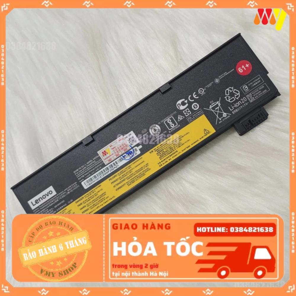 Pin laptop Lenovo ThinkPad T470 T480 P51S P52S T570 T580 A475 A485 TP25 Series 01AV427 61+. Loại Pin Ngoài - Mã Zin Logo