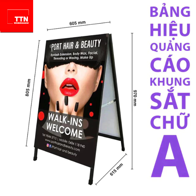 Khung chữ A 2 mặt KT 60 x 80cm