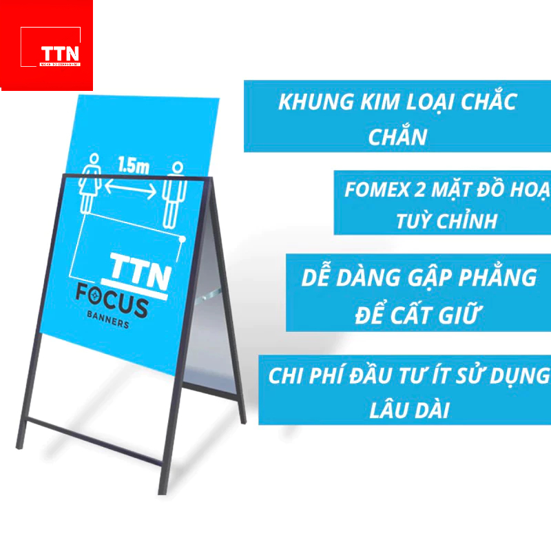 Khung chữ A 2 mặt KT 60 x 80cm