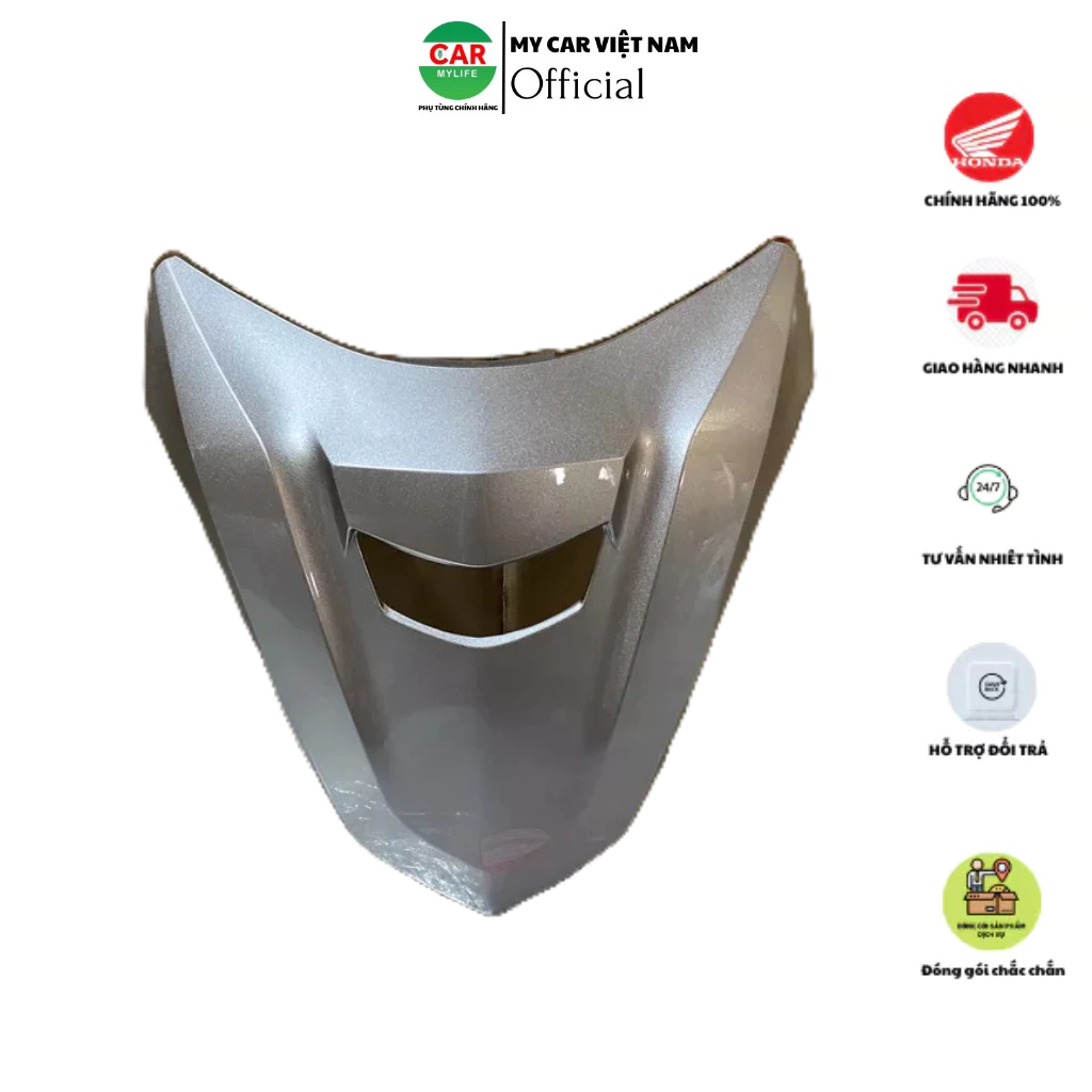 Bộ ốp trước trên - mặt nạ HONDA FUTURE 125 năm 2018 màu Ghi. (64313K73V40ZM)