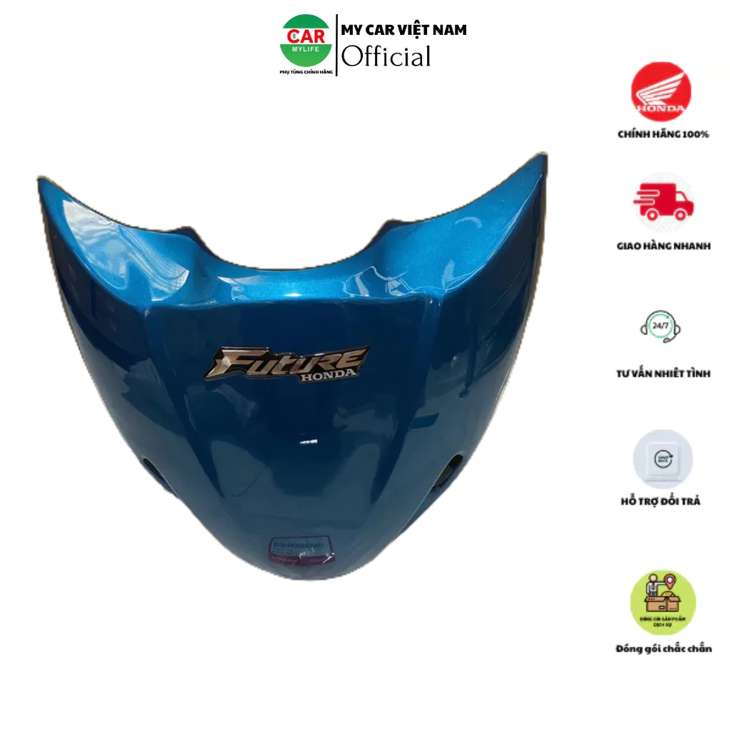 Bộ mặt nạ trước HONDA FUTURE 1 màu Xanh ngọc . 64300KFL830ZB