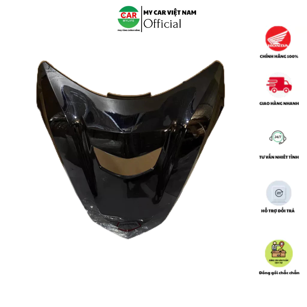 Bộ ốp trước trên - mặt nạ HONDA FUTURE 125 năm 2018 màu Đen. (64313K73V40ZE)