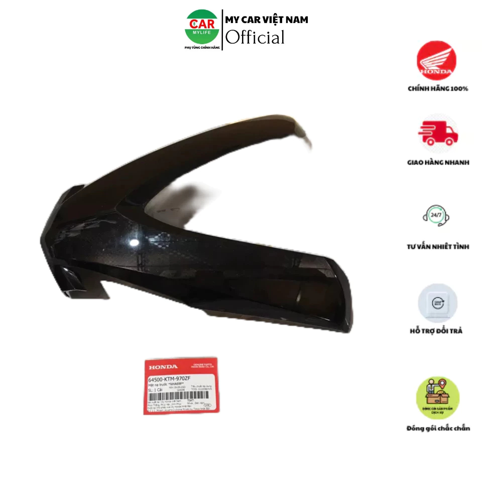 Mặt nạ trước - chữ V HONDA FUTURE NEO năm 2005-2006-2007-2008 màu Đen xám. *NH-A69P* 64500KTM970ZF