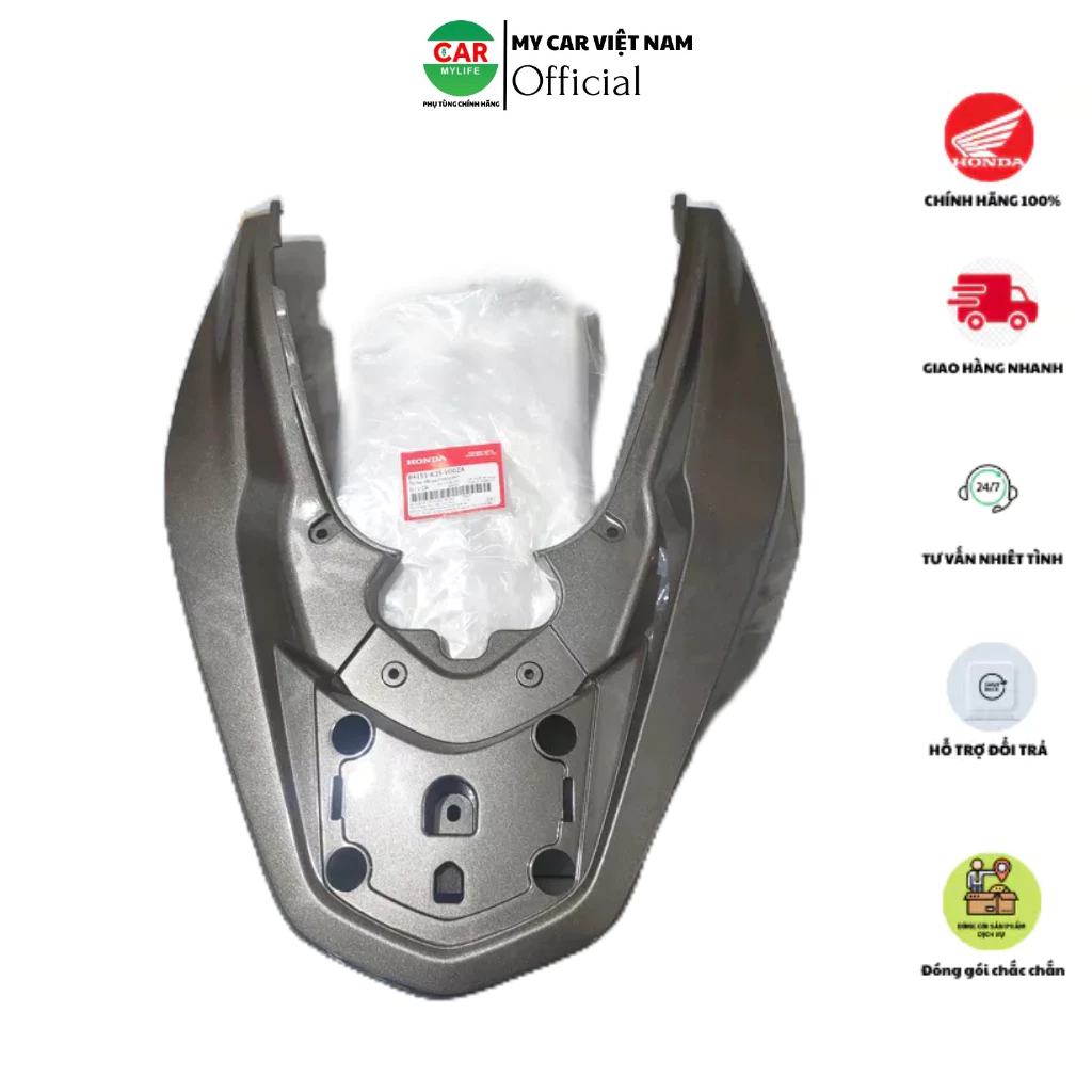 Ốp tay dắt sau HONDA PCX 125 năm 2014 màu Xám. *YR320M* (84151K35V00ZA)