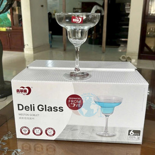 Hộp 6 ly martini kiểu cao cấp -J1529/ 6 Ly thủy tinh 240ml / 6 ly thủy tinh dạng phiểu uống cocktail