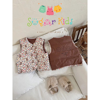 Áo phao gile 2 mặt | áo lông vũ | áo phao lông vũ | áo gile phao cho bé| 2 mặt 2 màu thời trang | sugarkids