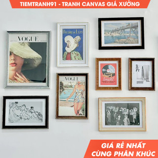Khung ảnh Hàn Quốc xinh xắn, khung ảnh để bàn, gắn sẵn móc treo, khung bằng khen cao cấp