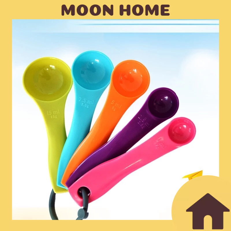 Set 5 thìa định lượng dùng để đong bột, gia vị nhà bếp, làm bánh