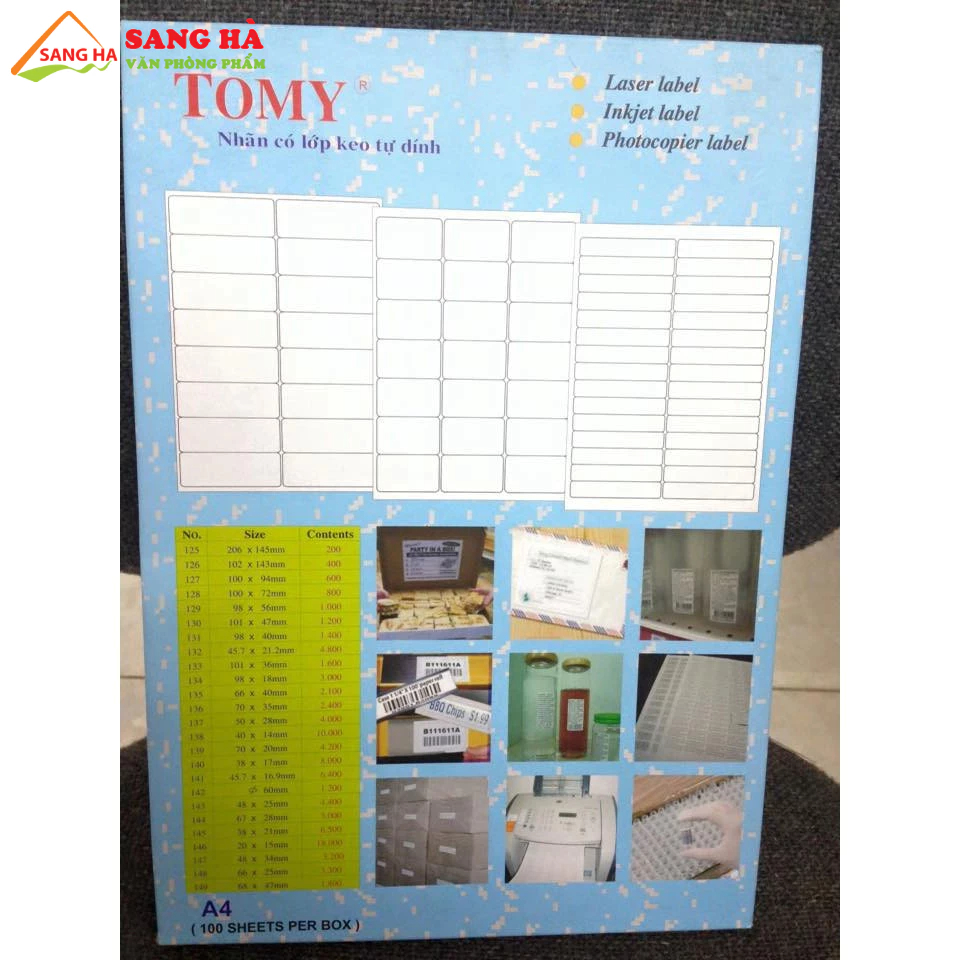 Giấy Decal TOMMY A4 100 tờ/xấp