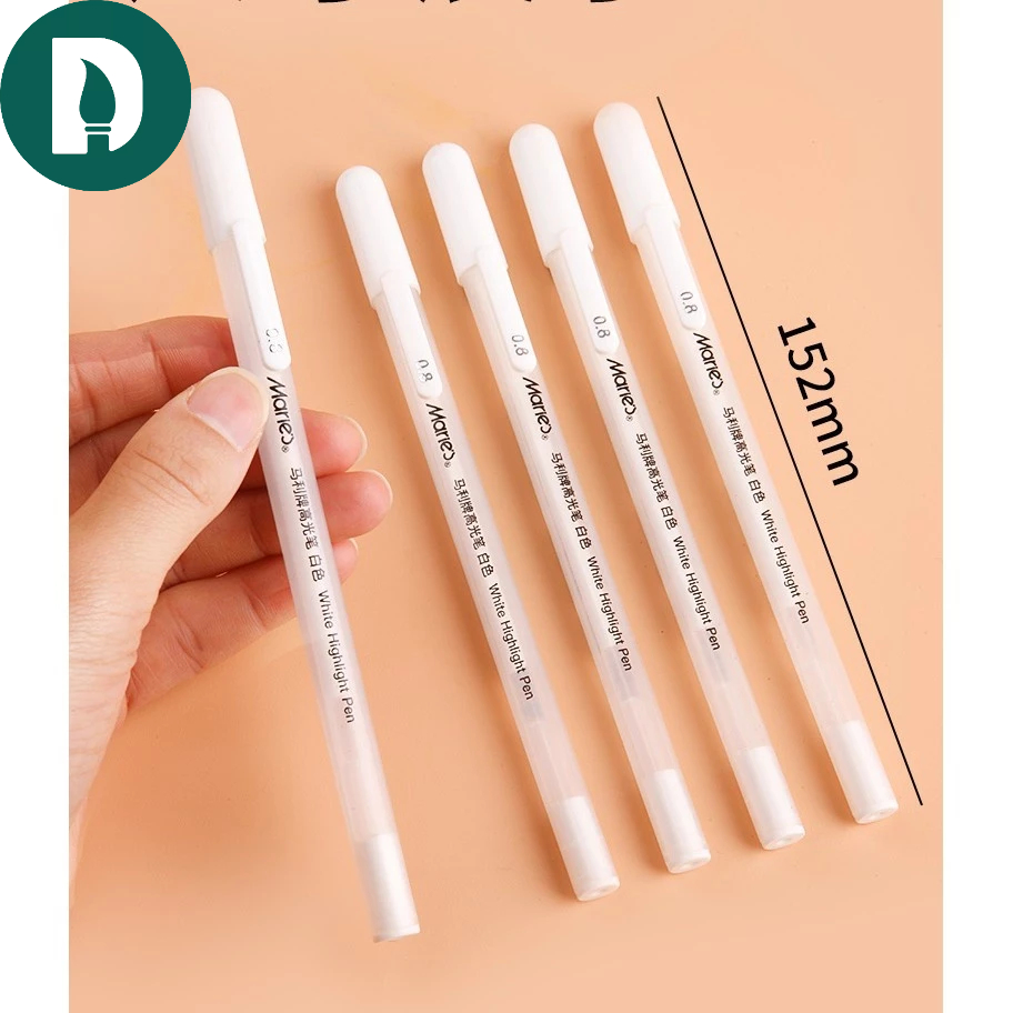 Bút trắng đi nét chuyên dụng cho vẽ tranh Bút gel trắng nhấn sáng- Họa cụ DUTi