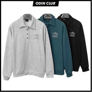 Áo polo nỉ Calm ODIN CLUB, Áo nỉ có cổ dài tay nam nữ unisex, Local Brand ODIN CLUB