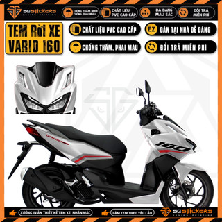 Tem xe vario 160 2023 | var160-12 | team decal dán xe máy chống nước bền màu cho xe đỏ đen trắng