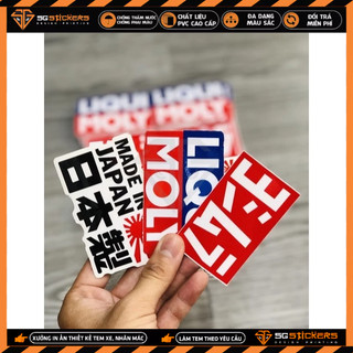 Tem sticker dán chữ Liqui,JDM,Yoshimura dán nắp dè con AB và nhiều vị trí