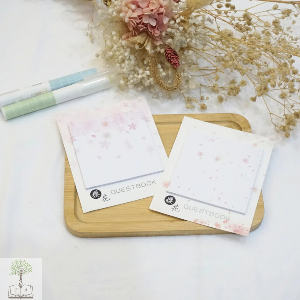 Giấy note Guestbook hoa anh đào