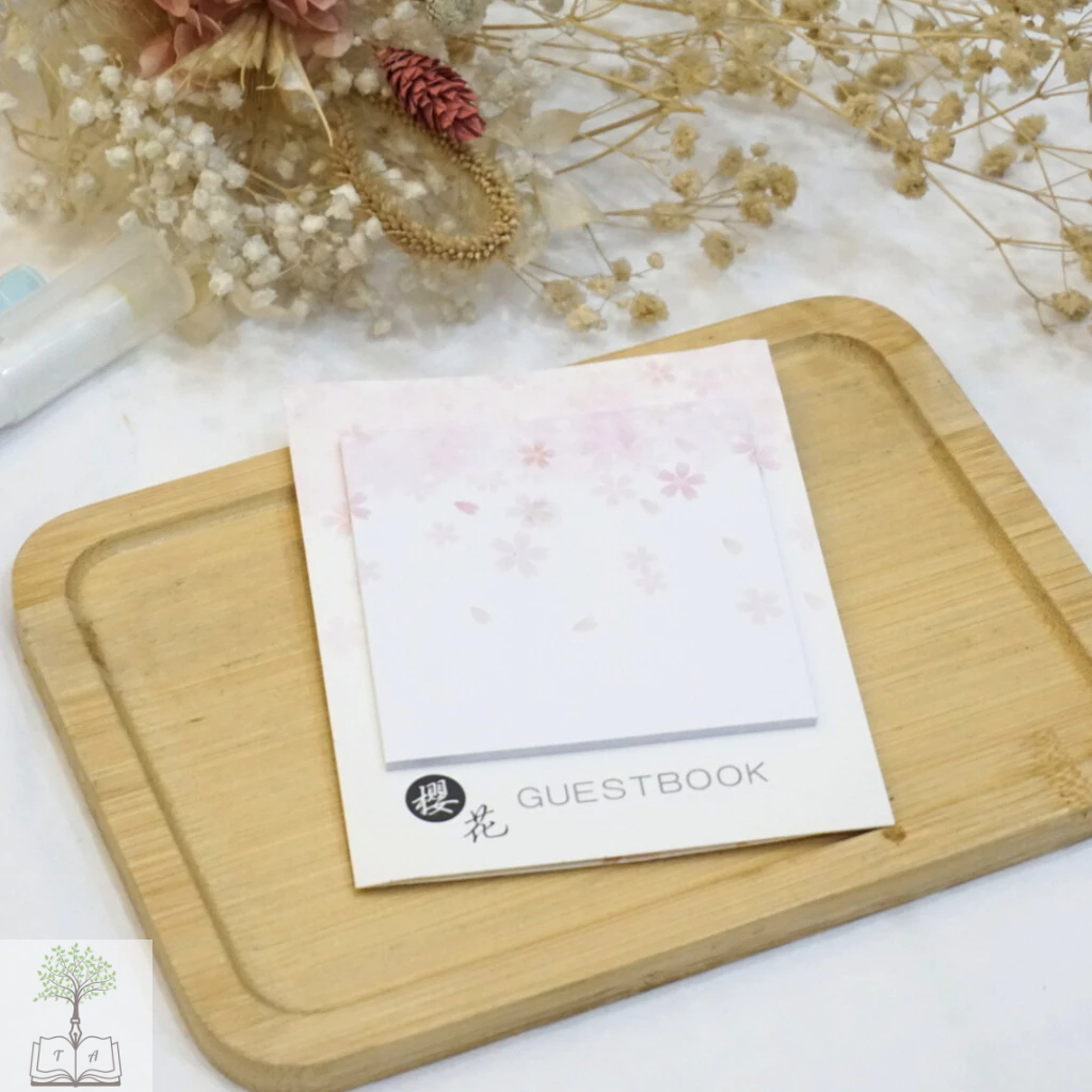 Giấy note Guestbook hoa anh đào