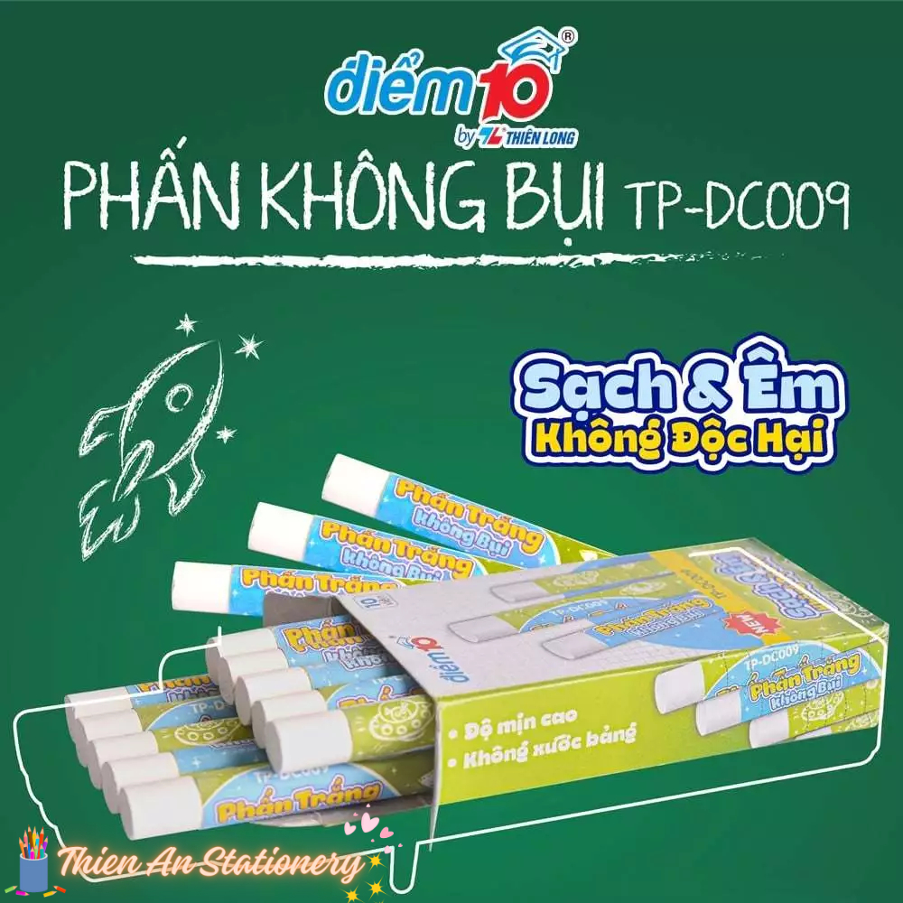 Phấn trắng không bụi Thiên Long Điểm 10 TP-DC009