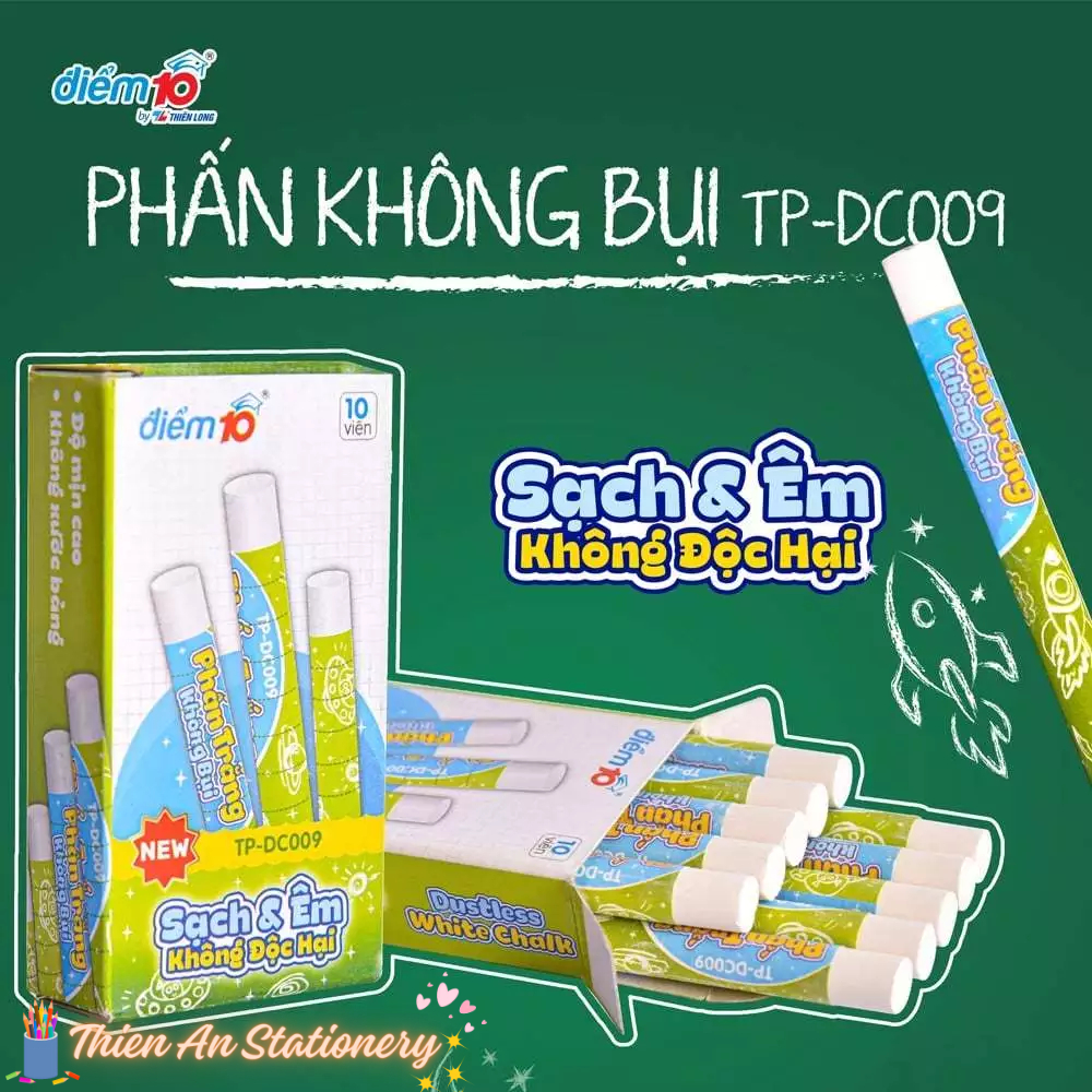 Phấn trắng không bụi Thiên Long Điểm 10 TP-DC009