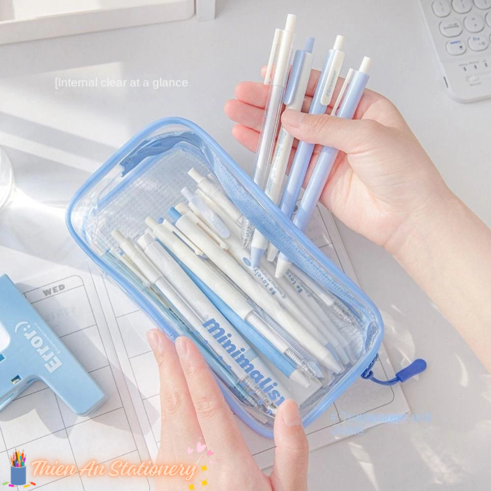 Túi Đựng Bút Trong Suốt Chống Thấm Nước Cỡ Lớn