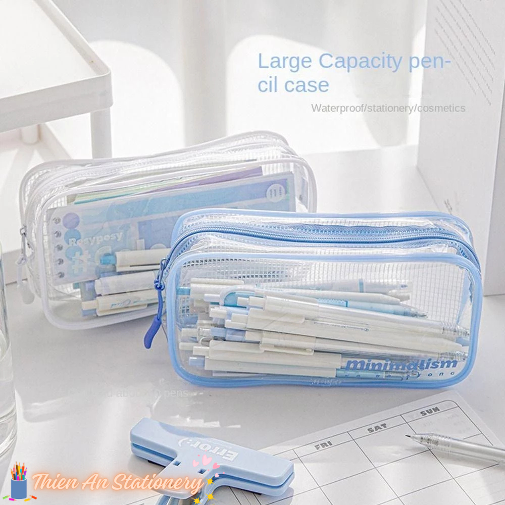 Túi Đựng Bút Trong Suốt Chống Thấm Nước Cỡ Lớn