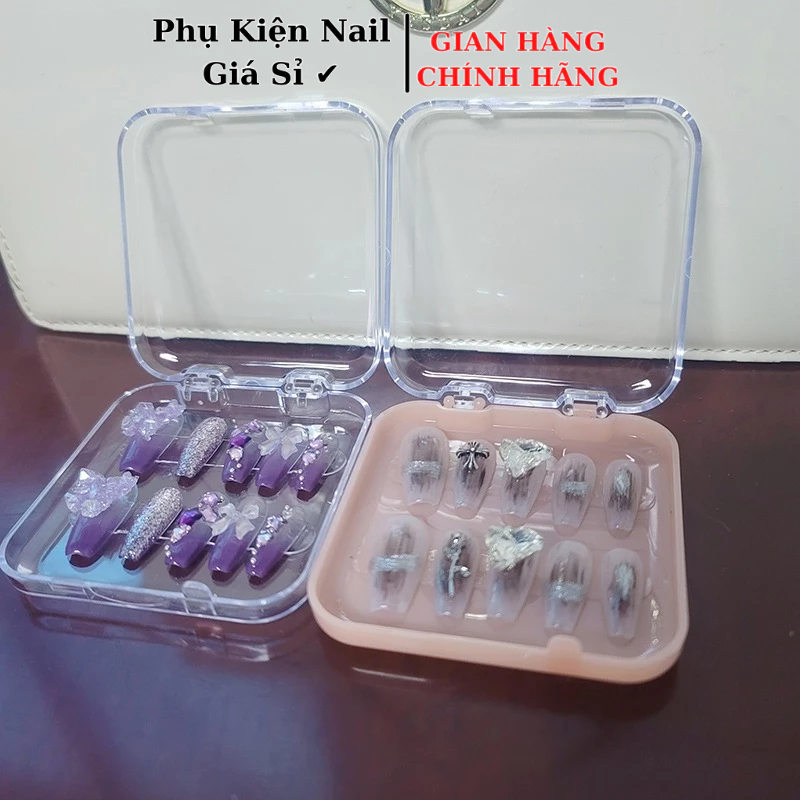 Hộp đựng nail box trong suốt sang trọng