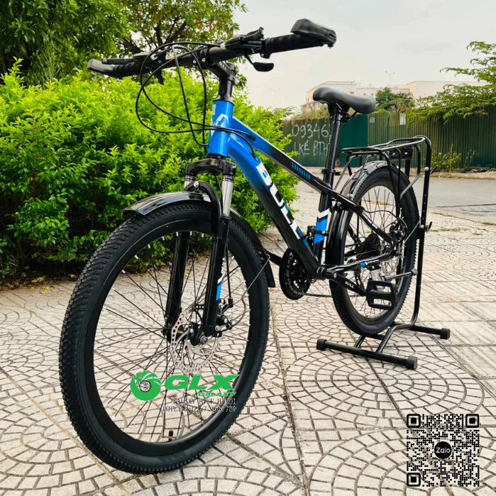 Xe Đạp Trẻ Em Địa Hình BULL BD1T Mẫu Mới 2023 Khung Thép Hợp Kim, Size 24, Dành Cho Học Sinh Lớp 5-9