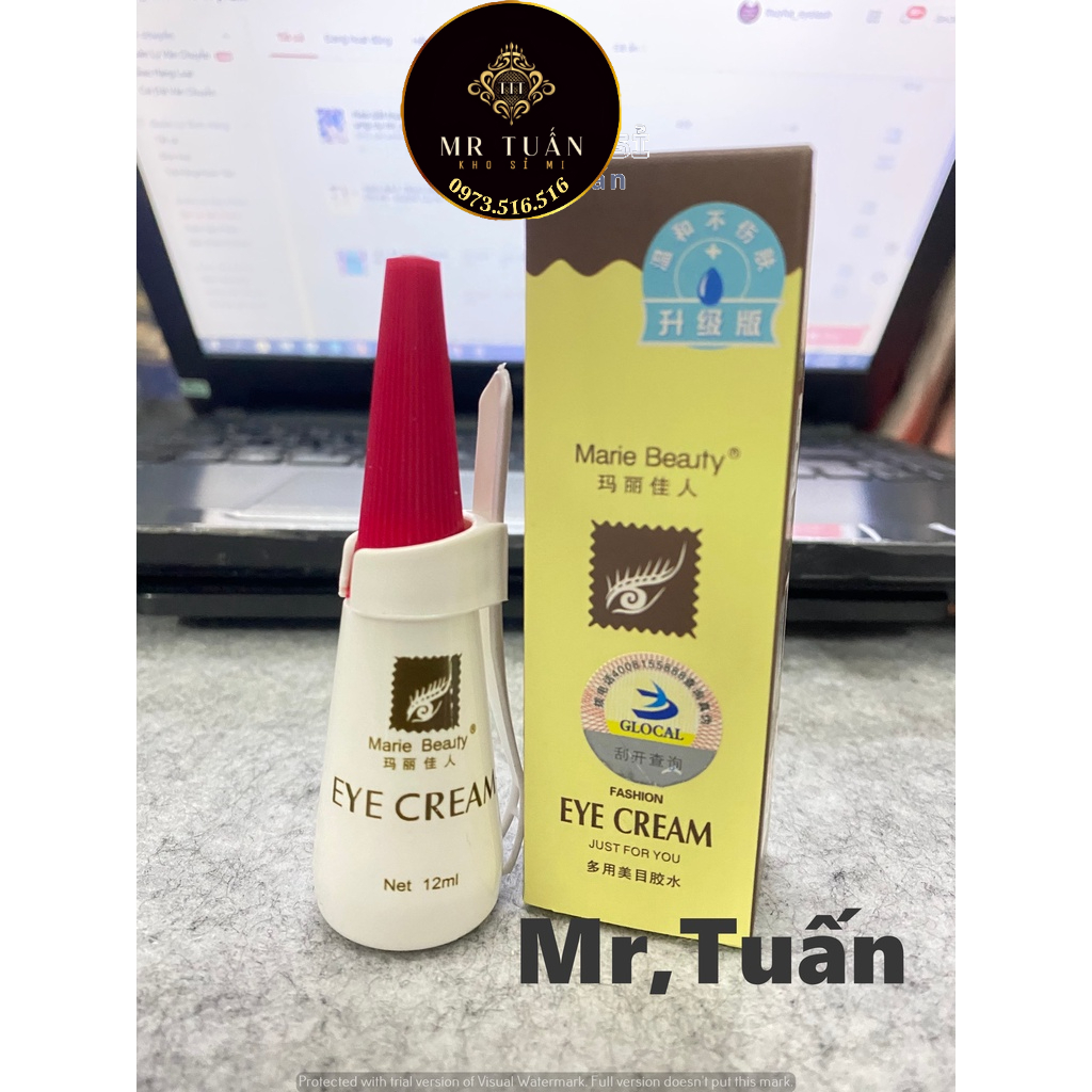 keo bắt trục đỏ uỗn mi - dụng cụ nối mi - mr Tuấn