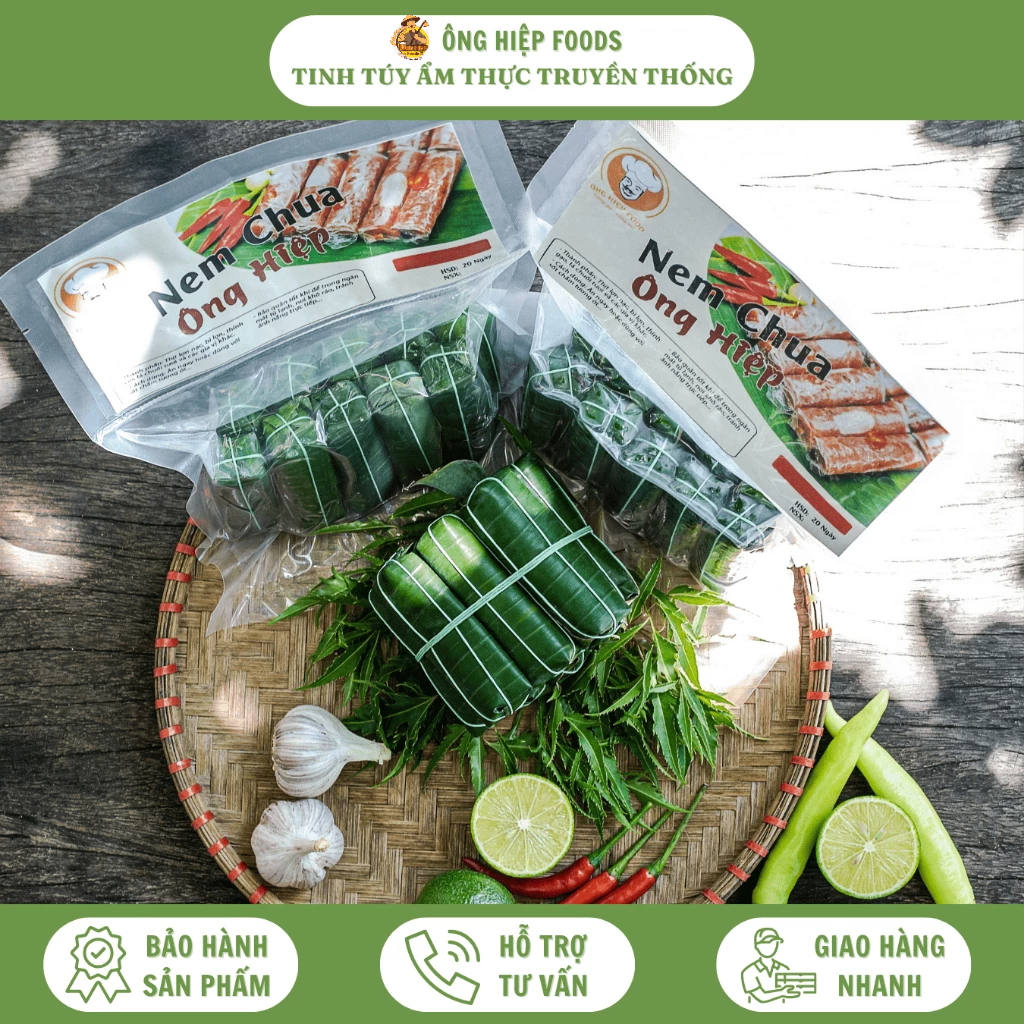 Mua 50 chiếc Tặng 10 chiếc Nem Chua Thanh Hóa - Chuẩn vị truyền thông - Ông Hiệp Foods