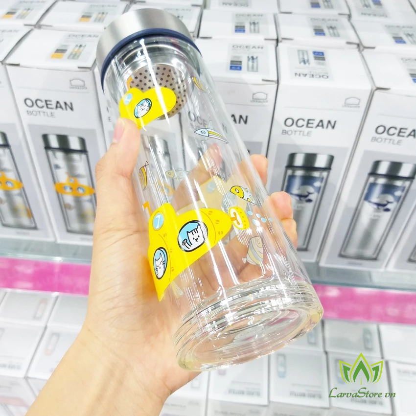 Bình Nước Thủy Tinh Chịu Nhiệt LocknLock LLG627YEL 320ml Màu Vàng