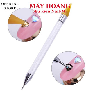 Bút chấm đá nail 2 đầu cán đá - 1 đầu hít đá, 1 đầu cậy chỉnh đá