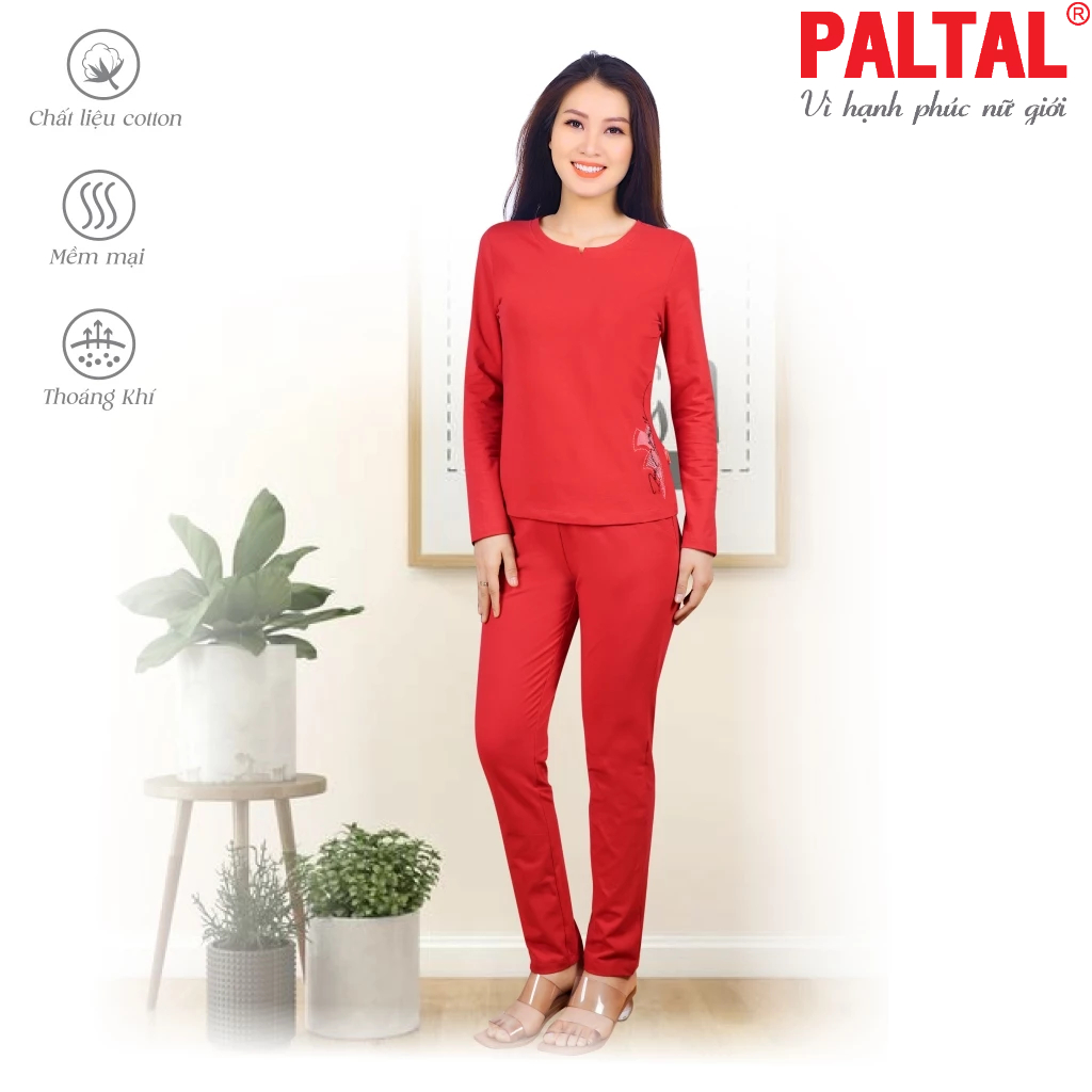 Đồ bộ 183p 3217 mặc nhà nữ kiểu quần dài tay dài