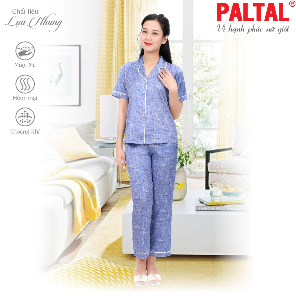 Đồ bộ 263p 3383 nữ mặc nhà quần dài tay ngắn pijama