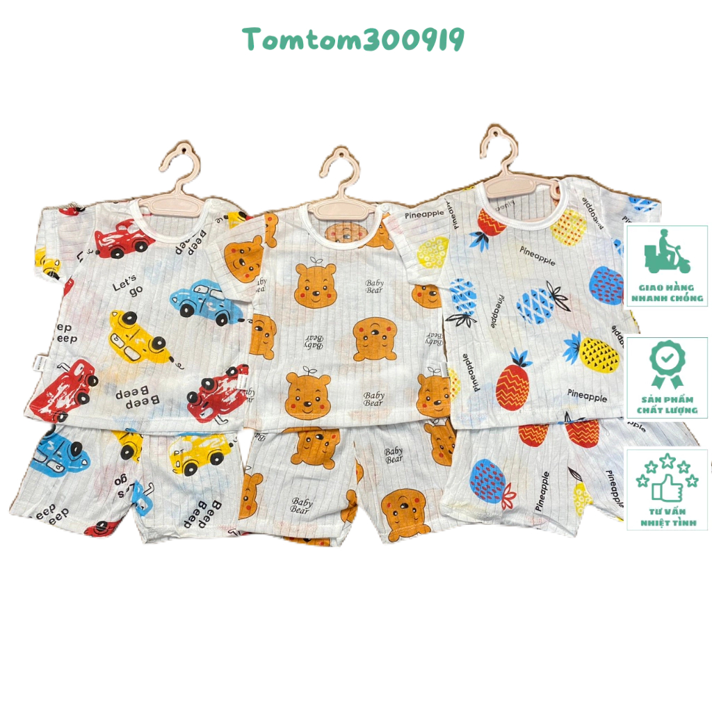 Sét 5 bộ cotton giấy cho bé 9_13kg