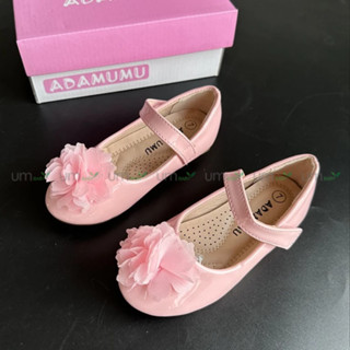 Giày búp bê bé gái ADAMUMU 3-10 tuổi màu hồng đính hoa đế bằng giày bệt Mary Jane cho bé giày công chúa xuất dư cho bé