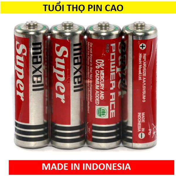 Pin Maxell Super Đỏ - Hộp 40 Viên Pin AA  1.5V cao cấp bền gấp 8 lần pin thông thường