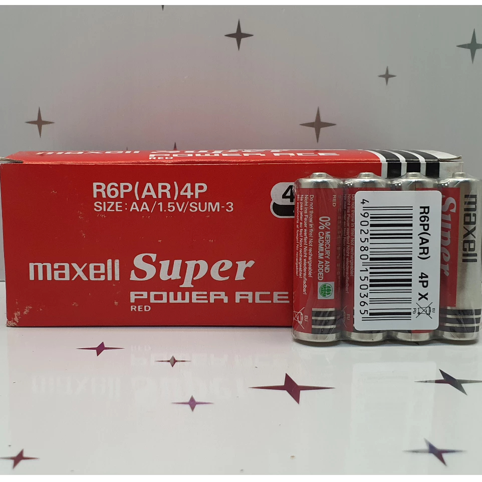 Pin Maxell Super Đỏ - Hộp 40 Viên Pin AA  1.5V cao cấp bền gấp 8 lần pin thông thường