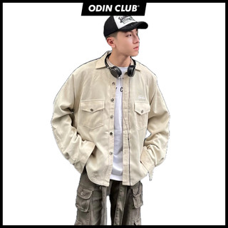 Áo jacket odin club khaki, áo khoác jacket nhung tăm corduroy form rộng, local brand odin club