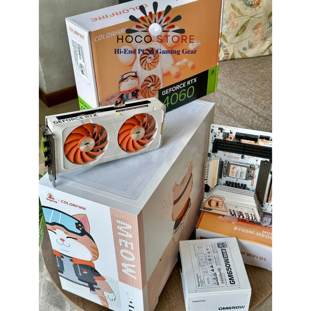 Bộ PC Gaming Mạnh Mẽ với i5 12400F, RTX 4060 MEOW-ORG | Hoco Store PC