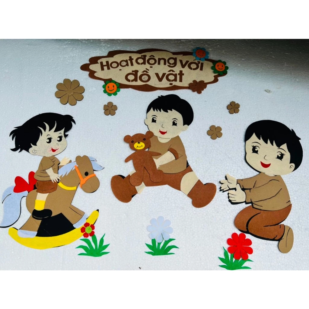 Góc hoạt động với đồ vật chất steam pha nỉ dùng cho bé đến lớp