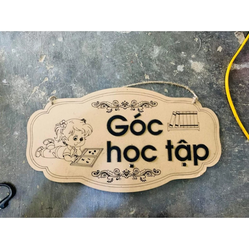 Đồ trang trí - Bảng tên góc chất bìa cứng 5 lớp trang trí lớp cho bé mầm non