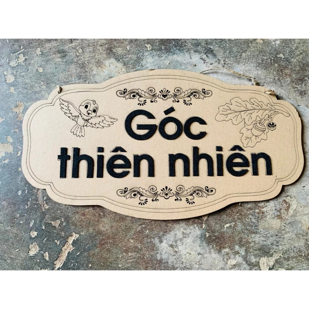 Đồ trang trí - Bảng tên góc chất bìa cứng 5 lớp trang trí lớp cho bé mầm non