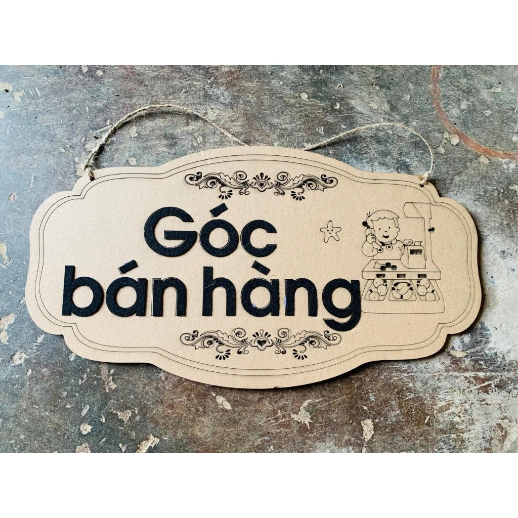 Đồ trang trí - Bảng tên góc chất bìa cứng 5 lớp trang trí lớp cho bé mầm non